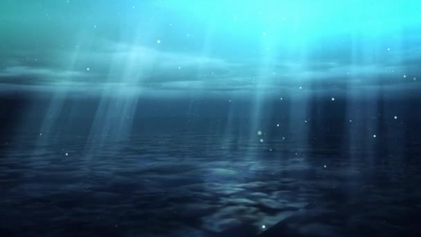 水中移動する光 - 映像、動画