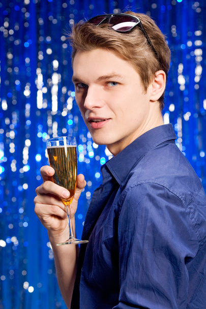 Man with champagne - Foto, Imagem