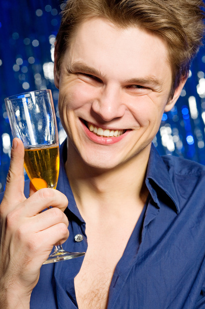 Man with champagne - 写真・画像