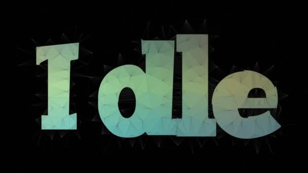 Idle Talk Text Merging Tessellating Looping Meshes Text Morph - Footage, Video