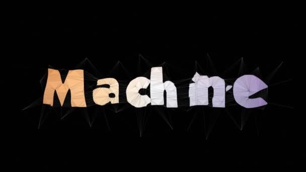 Makine Okunabilir Metin Tesselleme Döngüsü Şebeke Metni Morph - Video, Çekim
