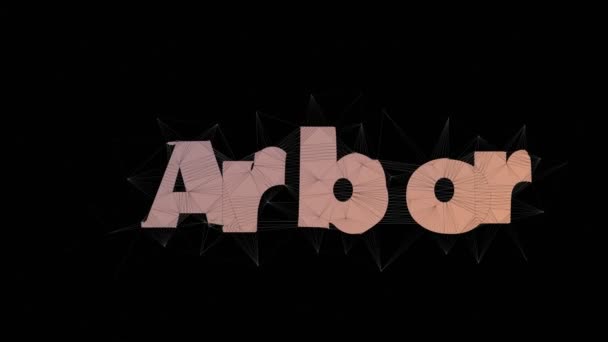 Arbor Day Tekst Przemienienie Tessellated pętli siatki Przemienienie tekstu - Materiał filmowy, wideo