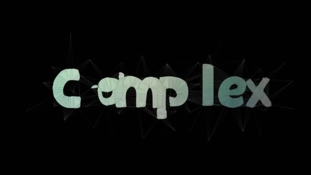 Skomplikowana konfiguracja tekstu Tessellation Looping Grid Text Morph - Materiał filmowy, wideo