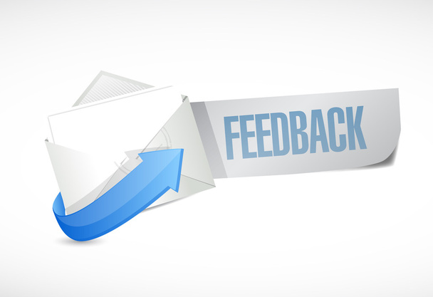 feedback envelopontwerp mail illustratie - Foto, afbeelding