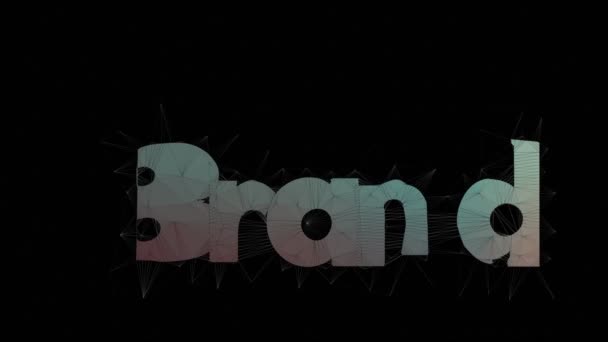 Marca: Text Merging Tessellated Looping Polygons Text Morph - Filmati, video