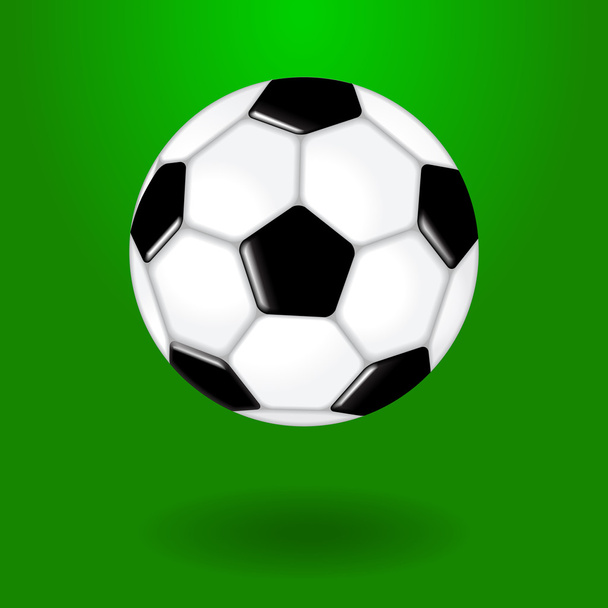 Soccer Ball On Green Background - Вектор, зображення