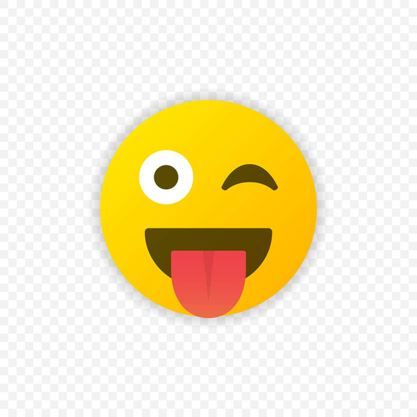 Mostrar ícone emoji língua isolado. Símbolo do emoticon da língua Ilustração vetorial EPS 10 - Vetor, Imagem