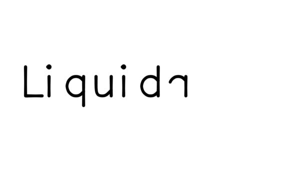 Liquidation Kézzel írott szöveg animáció különböző Sans-Serif betűtípusok és súlyok - Felvétel, videó