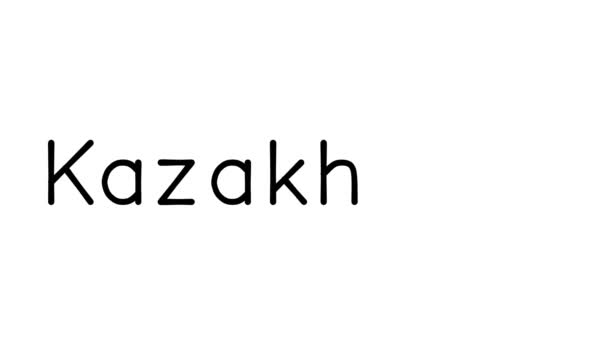 Kazakhstan Handwritten Text Animation in Various Sans-Serif Fonts and Weights - Footage, Video