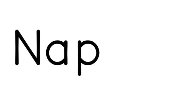 Napkin Handwritten Text Animation in Various Sans-Serif Fonts and Weights - Footage, Video