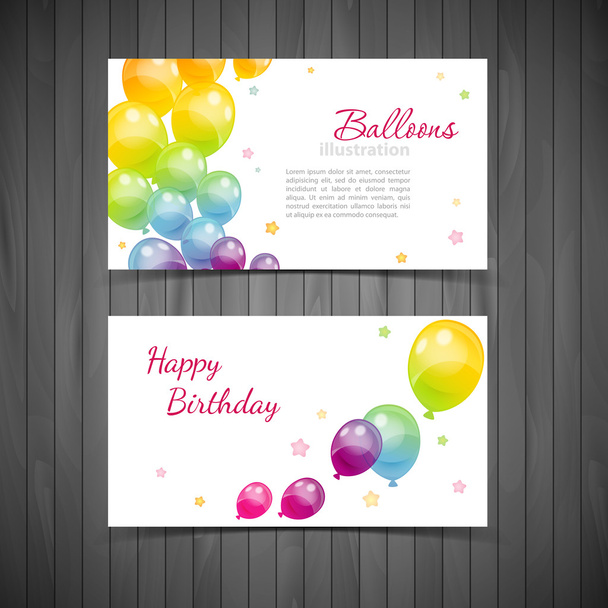 Background with colorful balloons - Vektor, Bild