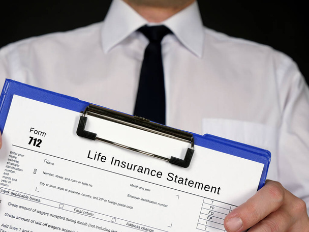 Formulario 712 Declaración del seguro de vida - Foto, imagen