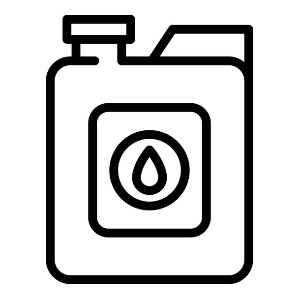 Canola oil bottle icon, outline style - Vector, imagen