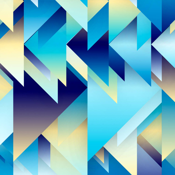 Fond géométrique abstrait moderne avec diverses figures linéaires - Photo, image