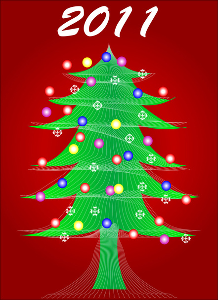 Árbol de Navidad - Vector, Imagen