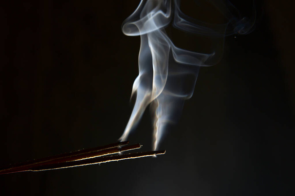 Abstract smoke isolated  on the dark background - Photo, Image