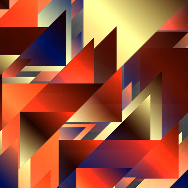 Moderne abstracte geometrische achtergrond met diverse lineaire figuren - Foto, afbeelding