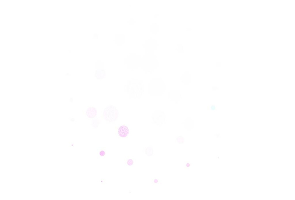 ライトパープルピンクのベクトルの背景に斑点があります。カラフルな水滴と現代抽象的なイラスト。ブランドブックの新しいテンプレート. - ベクター画像