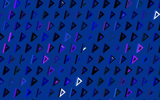 Rosa escuro, fundo vetor azul com estilo poligonal. Glitter ilustração abstrata com formas triangulares. Design simples para o seu site. - Vetor, Imagem