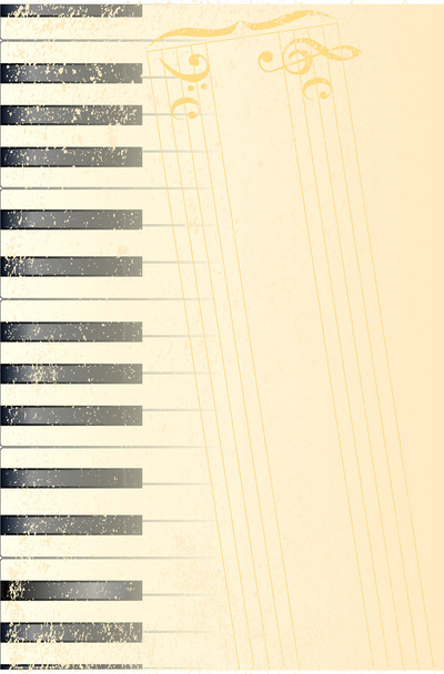 Antique Piano Background - Vector, Image