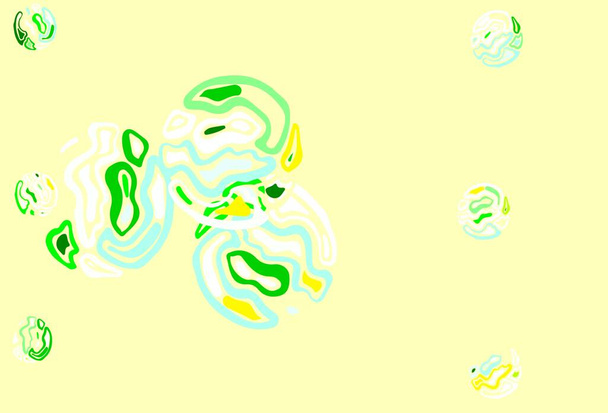 Vaaleansininen, vihreä vektorikuvio palloilla. Sumentunut kuplia abstrakti tausta värikäs kaltevuus. Suunnittelu juliste, banneri sivustot. - Vektori, kuva
