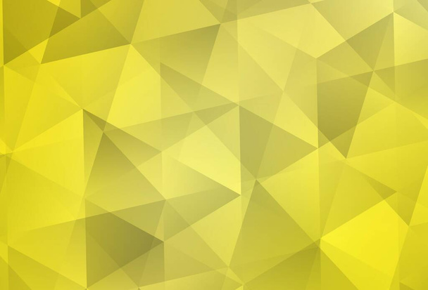 Luz amarillo vector abstracto mosaico telón de fondo. Ilustración poligonal brillante, que consiste en triángulos. Nuevo diseño para su negocio. - Vector, Imagen