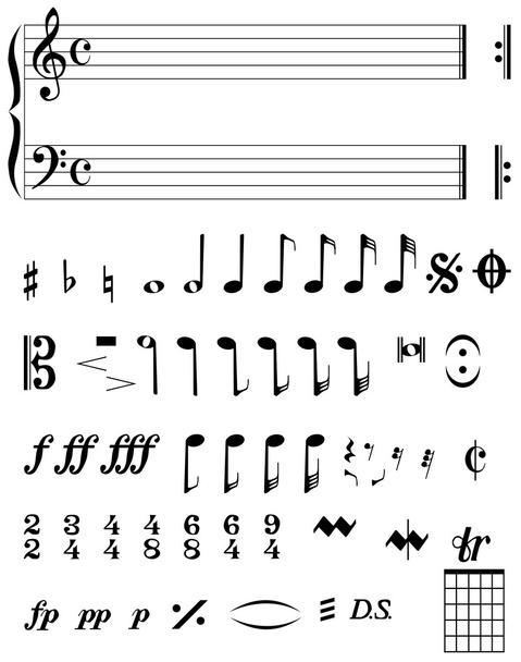 Musical Notation. - Vector, Image