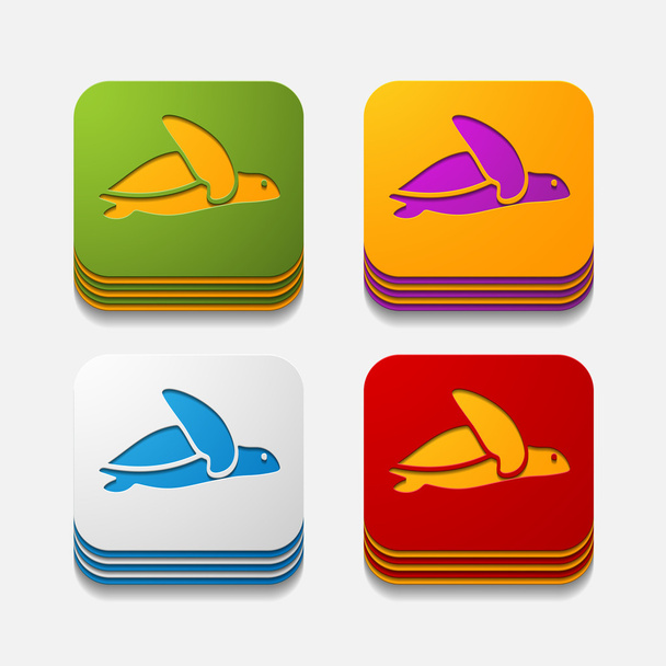 app concept, turtle, reptile - Vector, Imagen