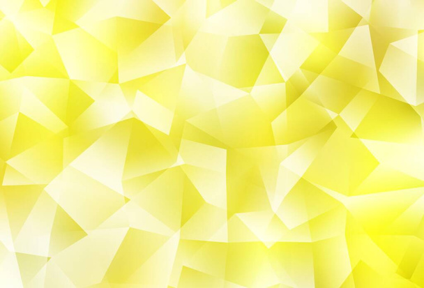 Light Yellow vector polygonal template. Modern abstract illustration with triangles. Best triangular design for your business. - Vector, Image