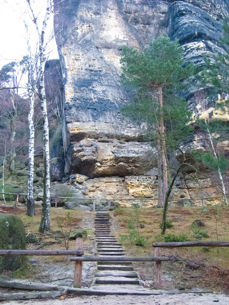 Οι βράχοι στο εθνικό πάρκο Saxon Ελβετία - Φωτογραφία, εικόνα