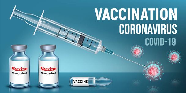 A vakcinázási koncepció kova19 - Vektor, kép
