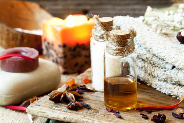 Essential Oils Aromatherapy.Spa Setting - Photo, Image