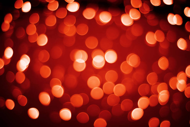 Piros lámpák bokeh háttér, Valentin nap bakcground - Fotó, kép