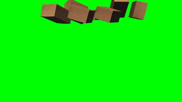 Cajas de cartón caen al suelo
 - Metraje, vídeo