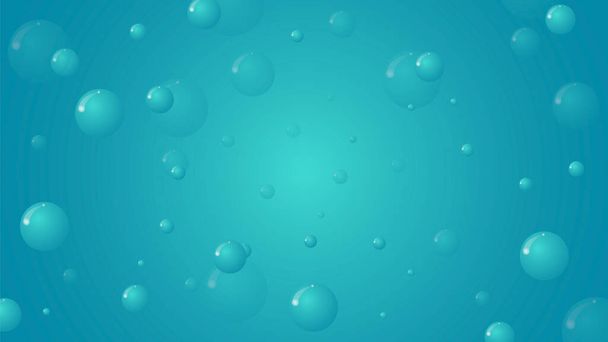 Light blue background with 3d balls. Vector illustration. - Вектор, зображення