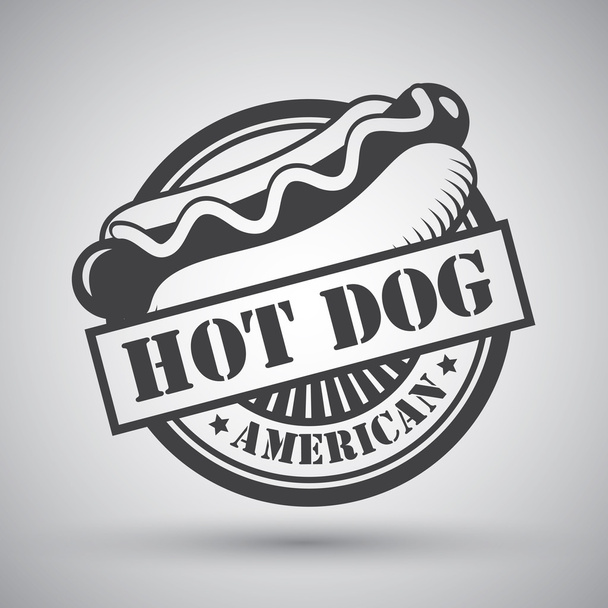 Hotdog-Emblem - Vektor, Bild