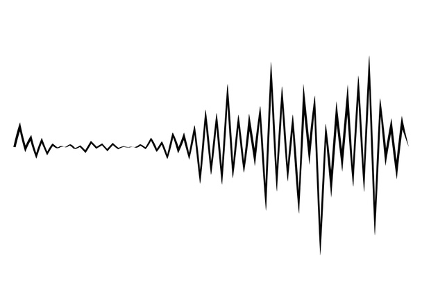 Černý pulzní hudební přehrávač. Logo zvukové vlny. Prvek vyrovnávače zvuku. Jpeg srdce puls prapor. Lékařská ilustrace - Fotografie, Obrázek