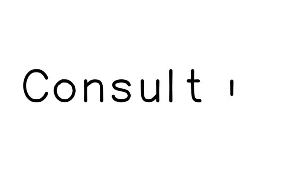 Σύμβουλος Χειρόγραφο κείμενο Animation σε διάφορες γραμματοσειρές Sans-Serif και τα βάρη - Πλάνα, βίντεο