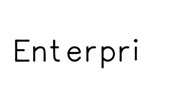 Animazione testuale manoscritta Enterprise in vari caratteri e pesi Sans-Serif - Filmati, video