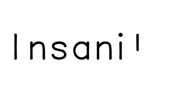 Παραφροσύνη Χειρόγραφο κείμενο Animation σε διάφορες γραμματοσειρές Sans-Serif και τα βάρη - Πλάνα, βίντεο