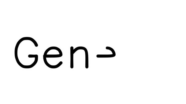 Γενική χειρόγραφη κινούμενη εικόνα κειμένου σε διάφορες γραμματοσειρές και σταθμά Sans-Serif - Πλάνα, βίντεο