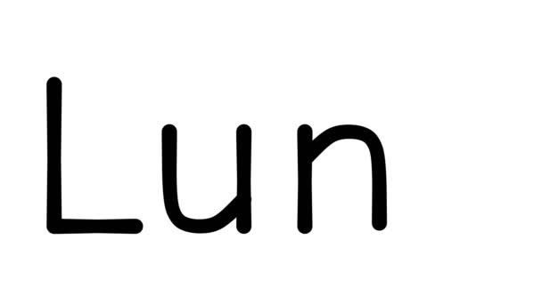 Luna χειρόγραφη κίνηση κειμένου σε διάφορες γραμματοσειρές και βάρη Sans-Serif - Πλάνα, βίντεο