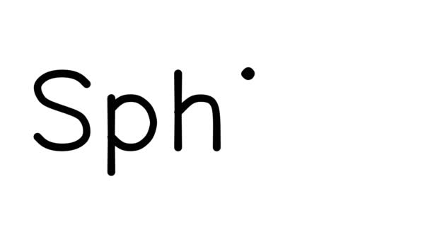 Odręczna animacja tekstowa Sphinx w różnych czcionkach i wagach Sans-Serif - Materiał filmowy, wideo