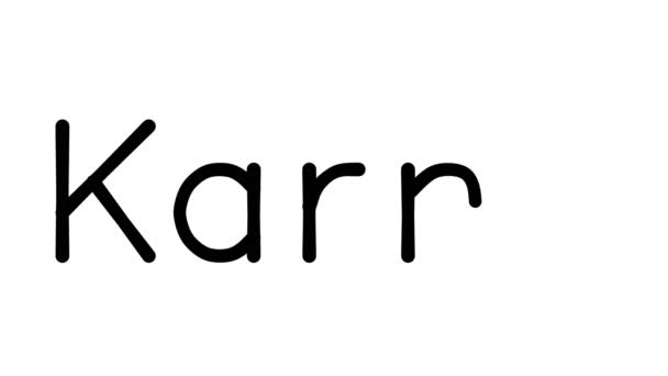 Karma Käsin kirjoitettu teksti Animaatio eri Sans-Serif fontit ja painot - Materiaali, video