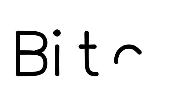 Bitch Handwritten Text Animation in Various Sans-Serif Fonts and Weights - Felvétel, videó