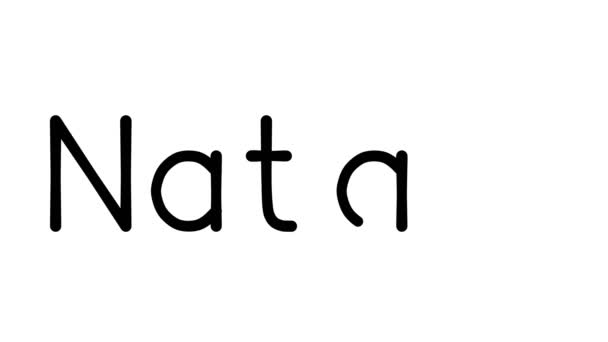 Natale Kézírásos szöveg animáció különböző Sans-Serif betűtípusok és súlyok - Felvétel, videó