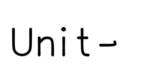 United Handwritten Text Animation in Various Sans-Serif γραμματοσειρές και βάρη - Πλάνα, βίντεο