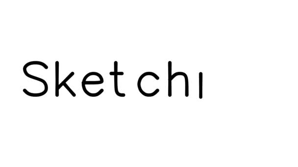 Sketchpad Kézzel írott szöveg animáció különböző Sans-Serif betűtípusok és súlyok - Felvétel, videó
