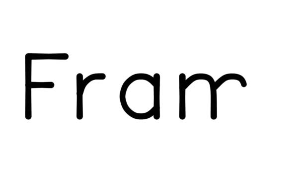 Frame Handwritten Text Animation in Various Sans-Serif Fonts and Weights - Footage, Video