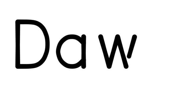 Dawg Odręczna animacja tekstowa w różnych czcionkach i wagach Sans-Serif - Materiał filmowy, wideo